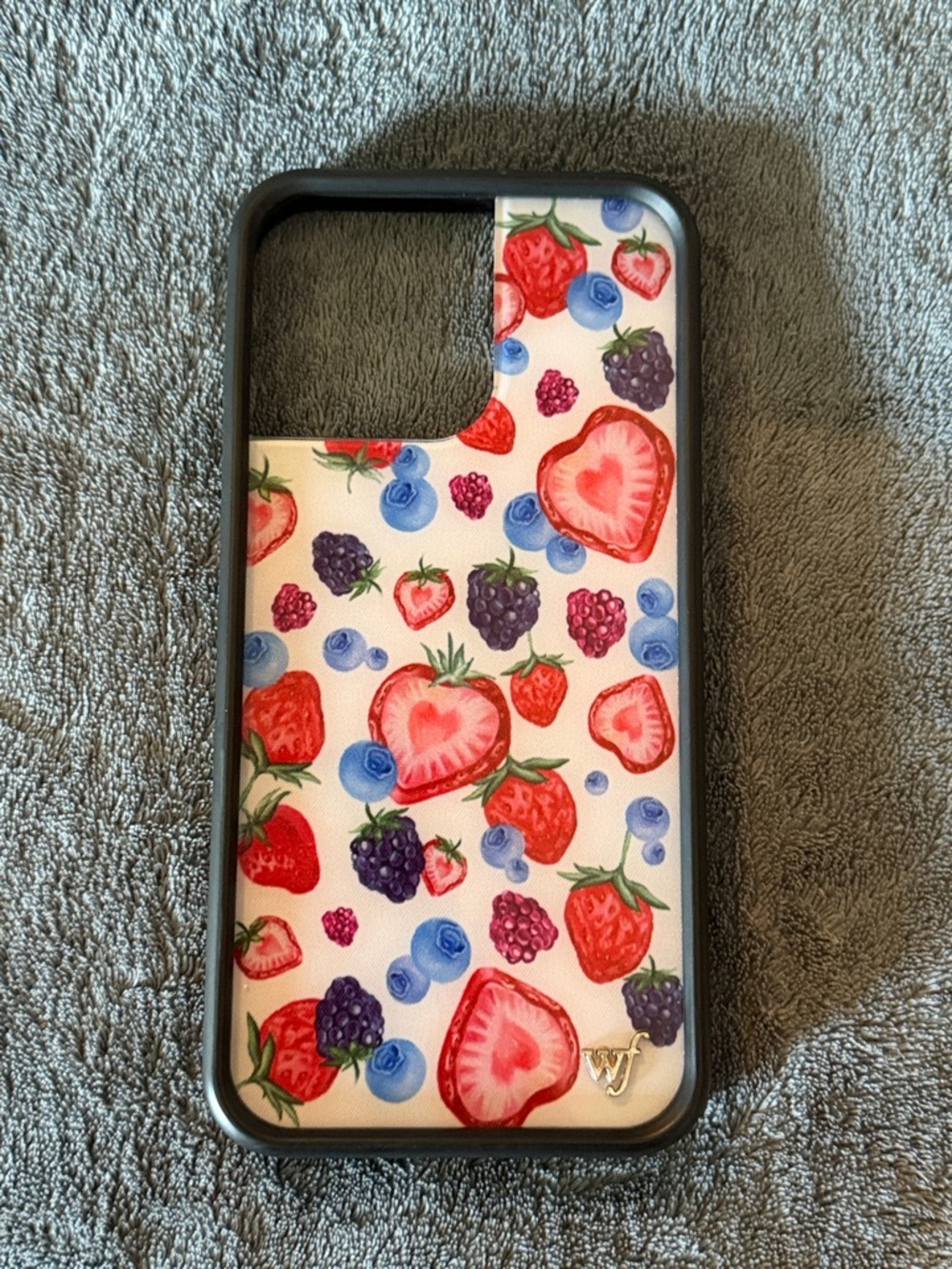 Wildflowers Fruit Print Phone Case - White, Red, Blue, Purple